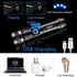 PowerBeam : Super helle 90000lm Led Taschenlampe – mit wiederaufladbarem Akku Zoomable